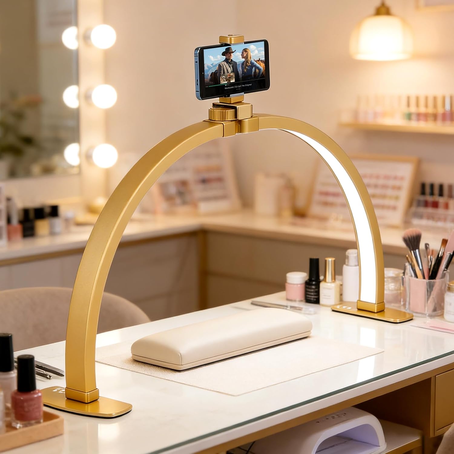 Eyelash Extension Led - 29IN Folding Half-Moon LED Lamp for