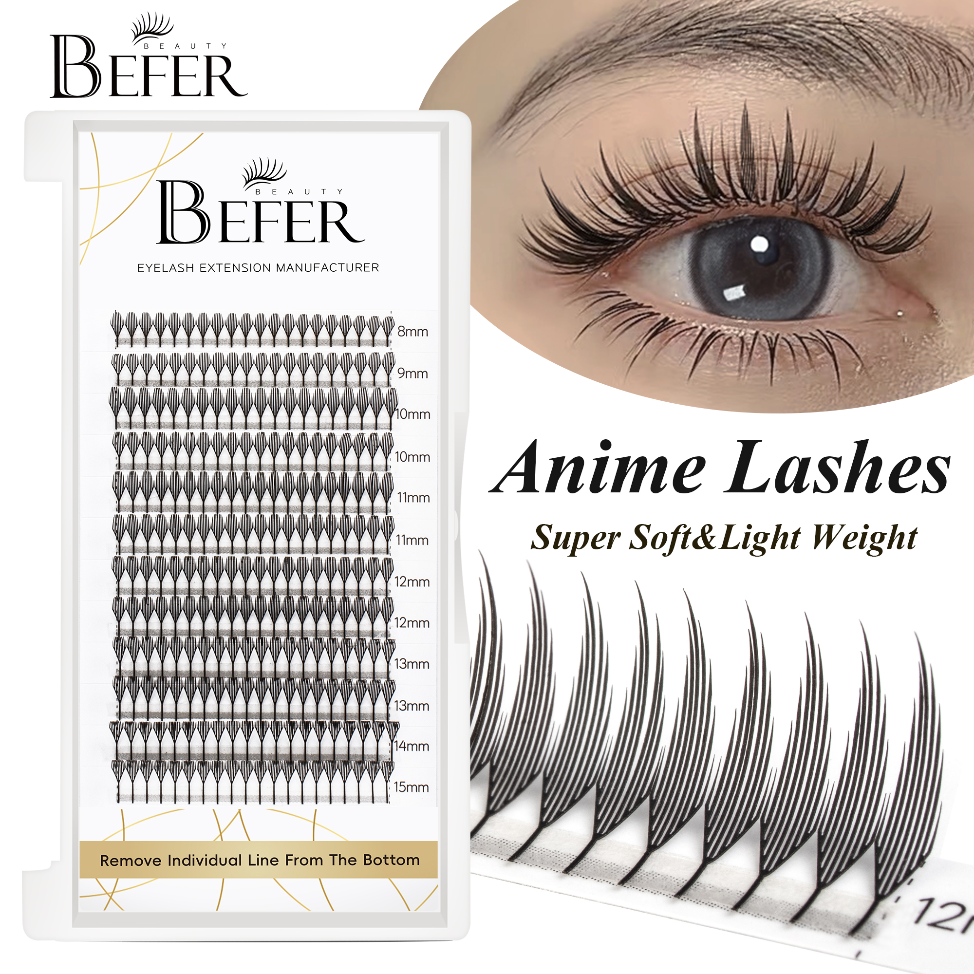 Befer Beauty Anime Lashes 240  – Eyelash Extension Cat Eye Bewertung und Preis