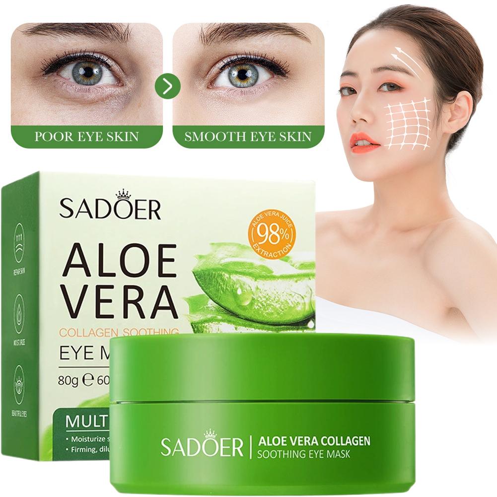 60pcs Aloe Vera Collagen Under – Eye Pad Collagen Bewertung und Preis
