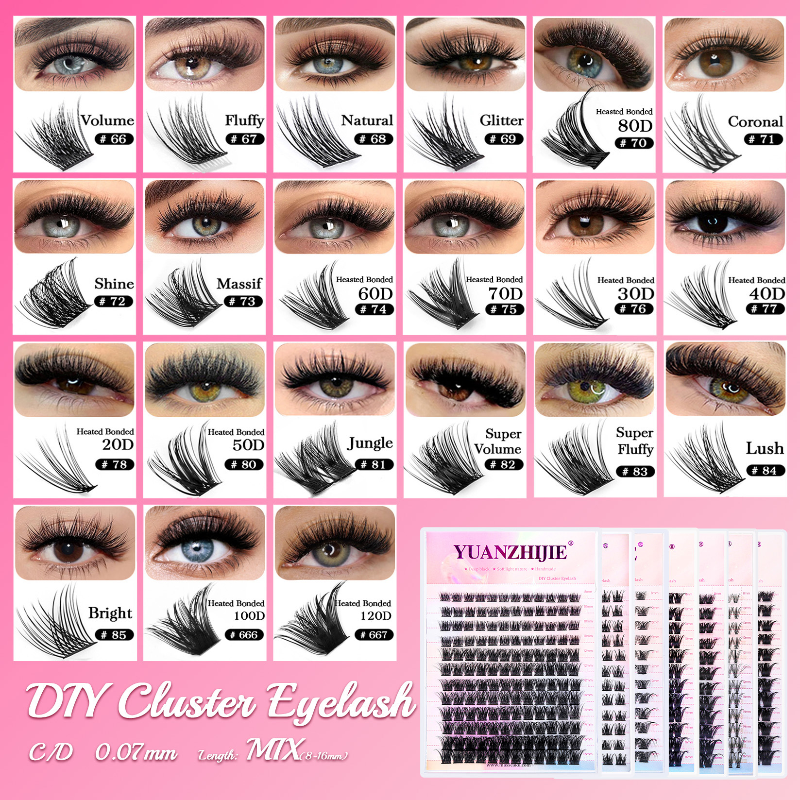 144 Large Capacity YUANZHIJIE  – Eyelash Extension Single Lash Bewertung und Preis