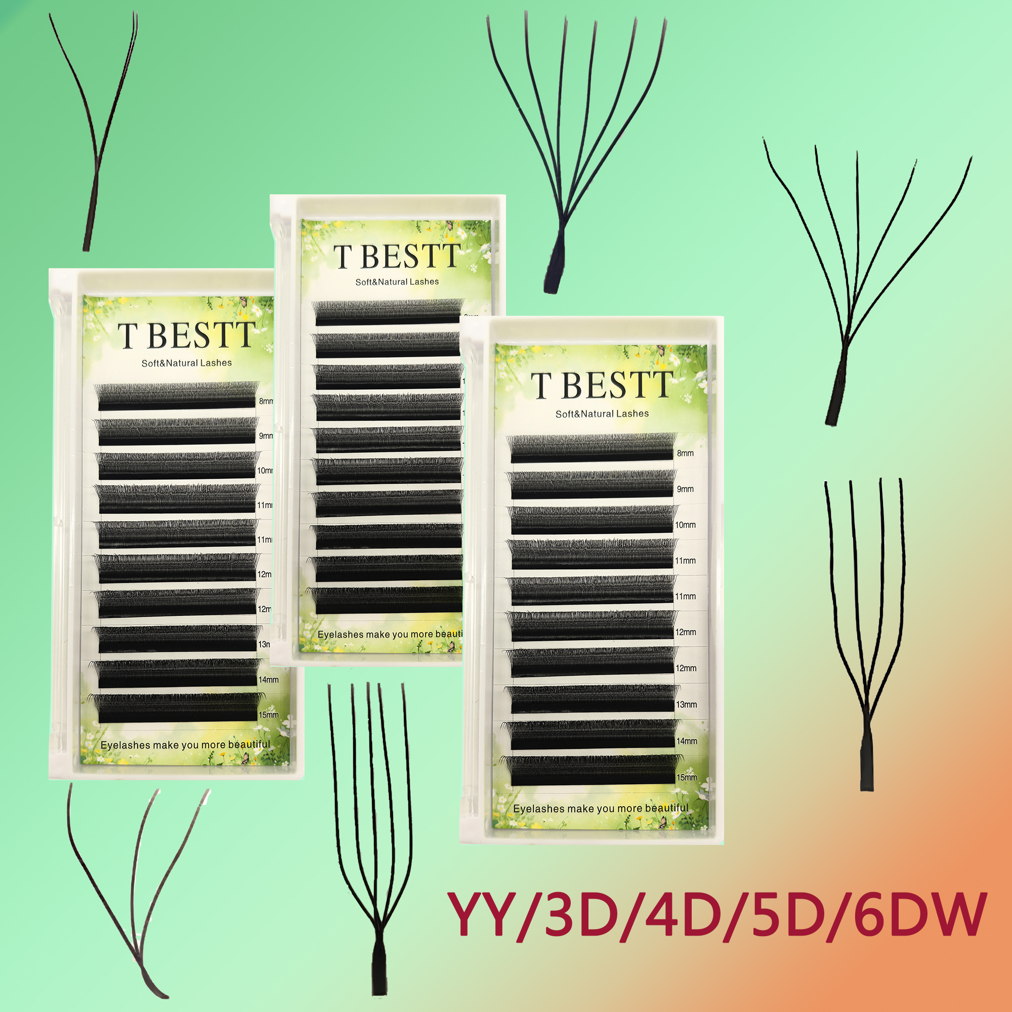 Tbestt U Shaped 4D 5DW Eyelash – Eyelash Extension Yy Bewertung und Preis