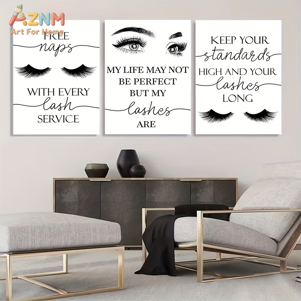 3pcs Unframed Beautiful Inspir – Eyelash Extension Quotes Bewertung und Preis