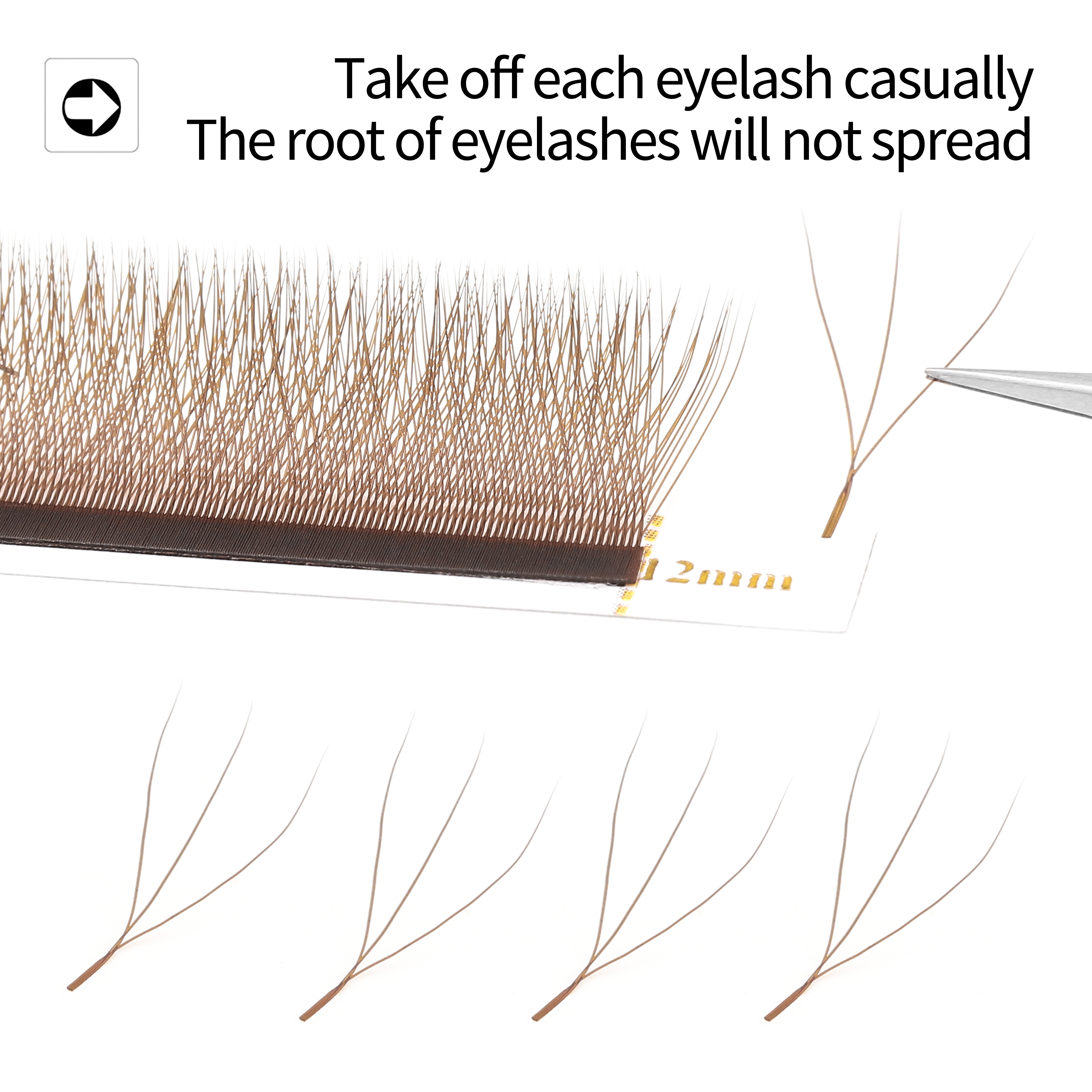 XIUSUZAKI Brown W Shaped 2D 3D – Eyelash Extension Yy Bewertung und Preis