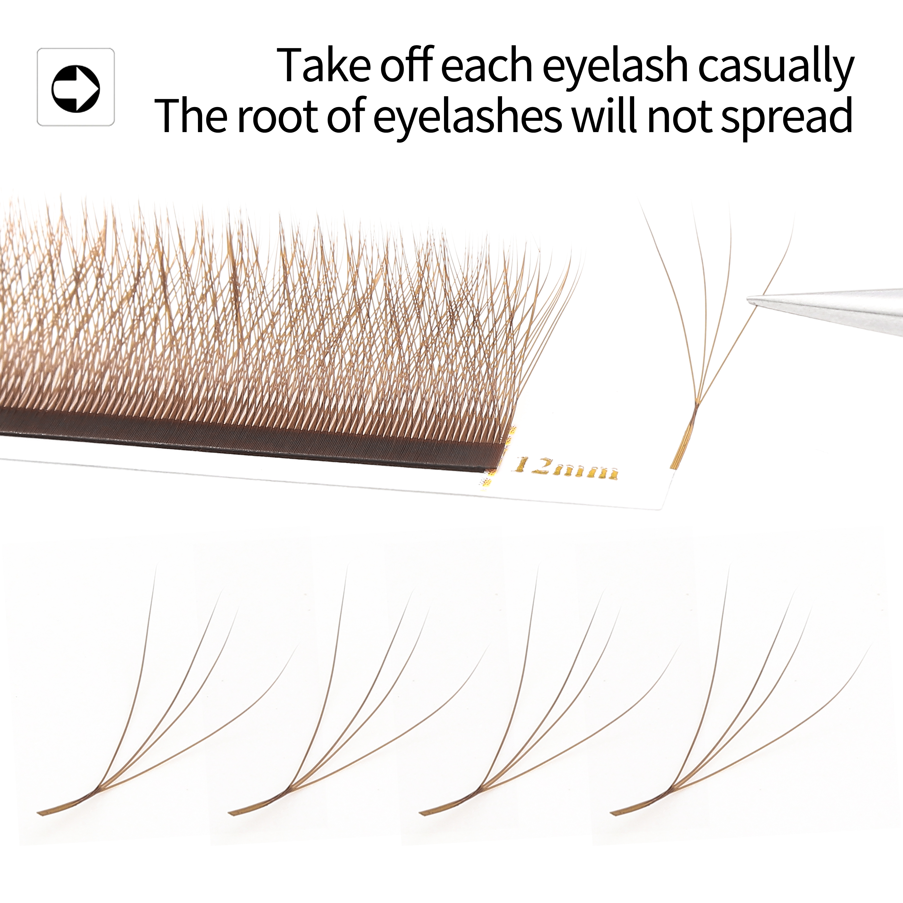 XIUSUZAKI Brown W Shaped 2D 3D – Eyelash Extension Yy Bewertung und Preis