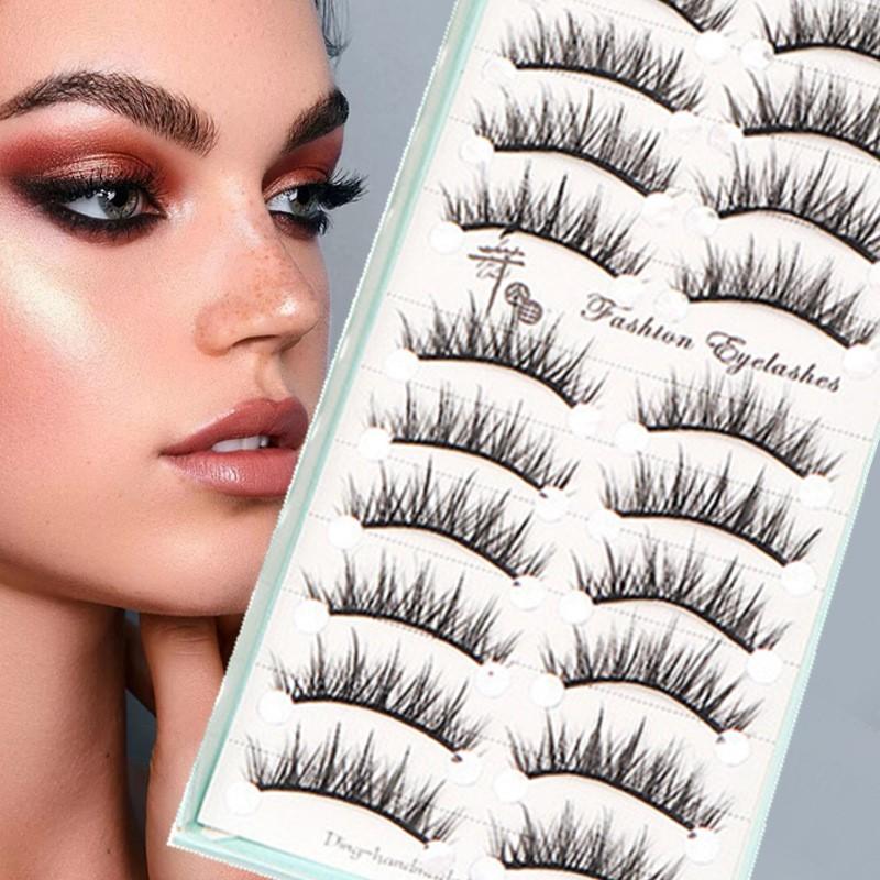10 Pairs Natural Long Wispy Ca – Eyelash Extension Cat Eye Bewertung und Preis